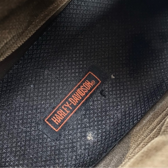Harley Davidson Brown Leather Suede Chukka Boots - Picture 5 of 7